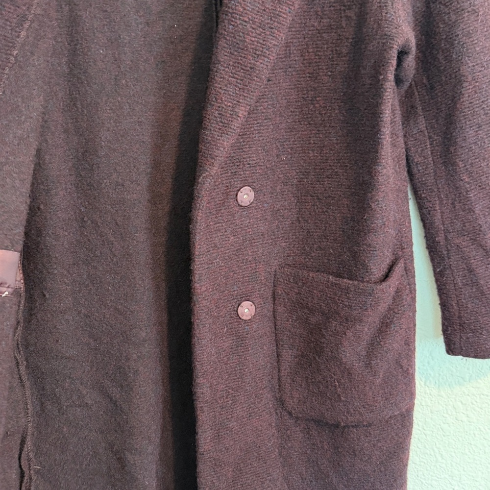 H&M Maroon Wool Blend Coat - Picture 8 of 8